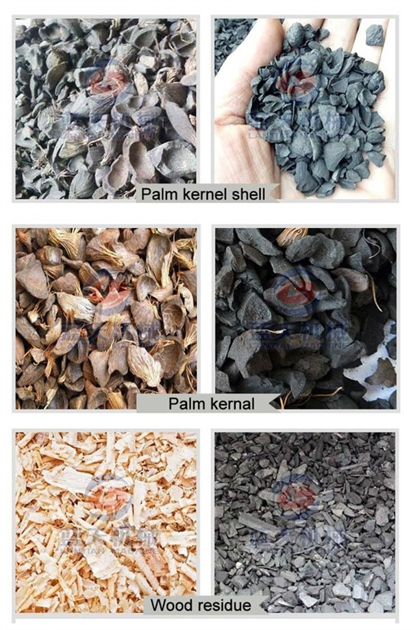 Palm Kernel Shells Charcoal Making Machine